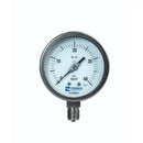 Manómetro dial 4" full inox, rango 0-10 Bar / 0-100 psi, conexión inferior 1/2" NPT