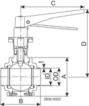 Válvula de bola SBV-DN100-W/W-MAN