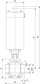 Válvula de bola SBV-ISO51-W/W-NCTT